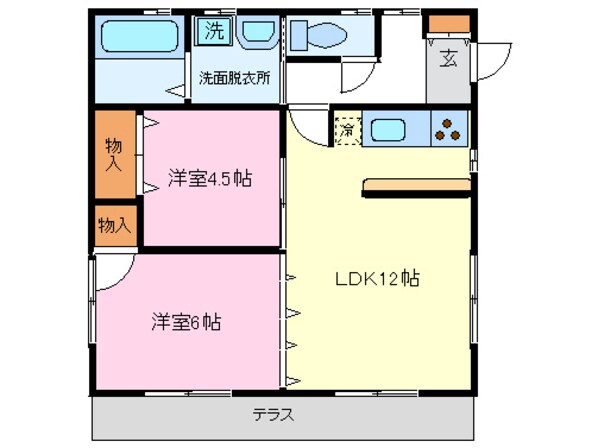 コーポ泉の物件間取画像